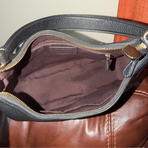 ‼️Coach Teri Hobo Black Leather Shoulder Bag - Picture 11 of 13